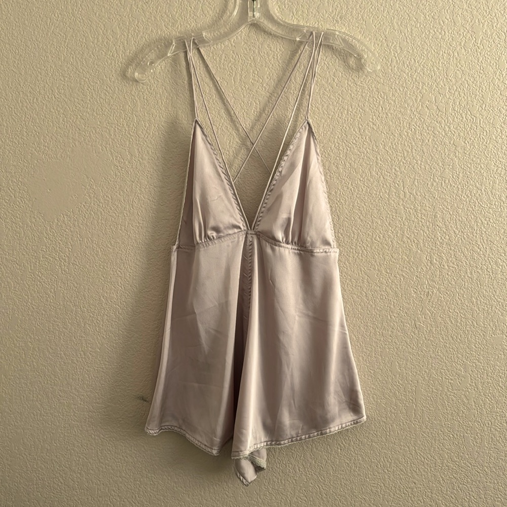 Champagne Satin Romper